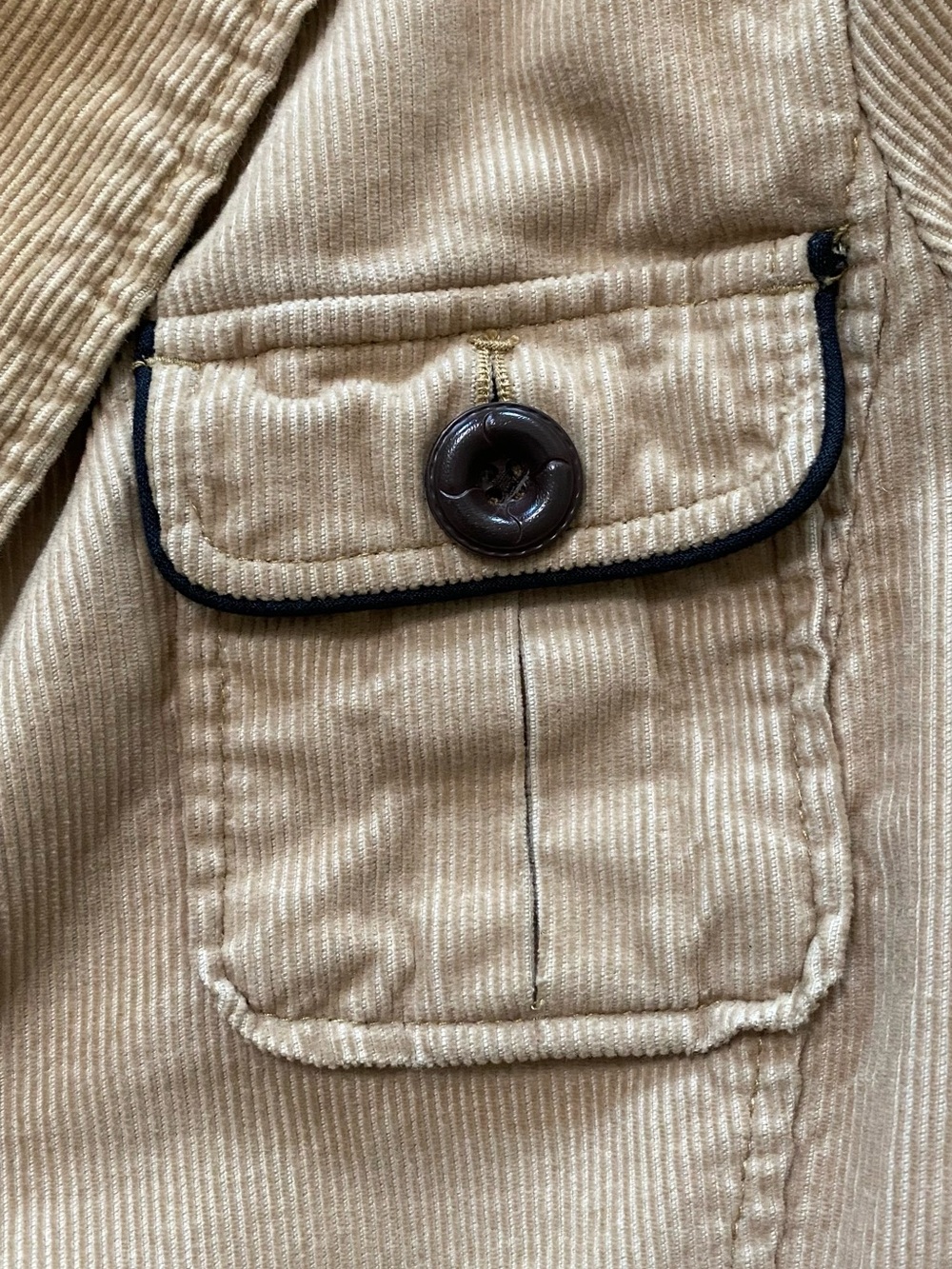 Merona Corduroy Blazer Jacket in Tan - Women's Casual Tailored Coat - Picture 5 of 12